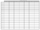 Weekly Activity Log Template