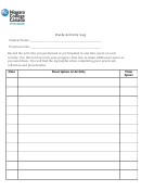 Daily Activity Log Template