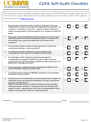 Cupa Self-audit Checklist