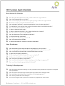 Hr Function Audit Checklist
