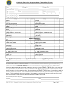 Vehicle Service Inspection Checklist Form