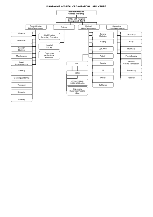 Diagram Of Hospital Organizational Structure Printable pdf