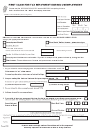 Fillable First Claim For Tax Repayment During Unemployment Printable pdf