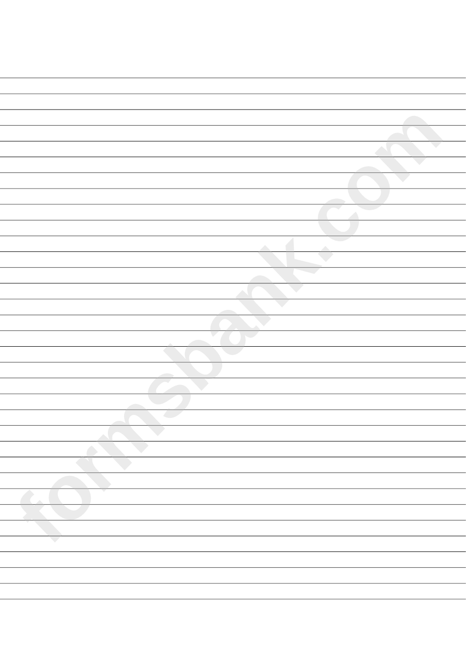 Lined Paper (Simple, Black On White)