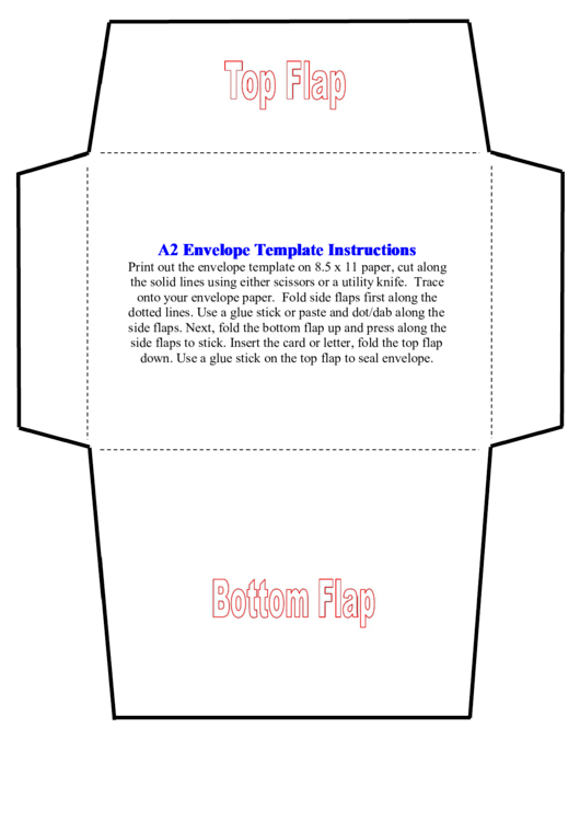 A2 Envelope Template (Color) Printable pdf