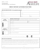 Ag-501 - Direct Deposit Authorization Form