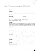 Sample Performance Management Plan (Pmp) Printable pdf