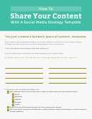 Share Your Content With A Social Media Strategy Template