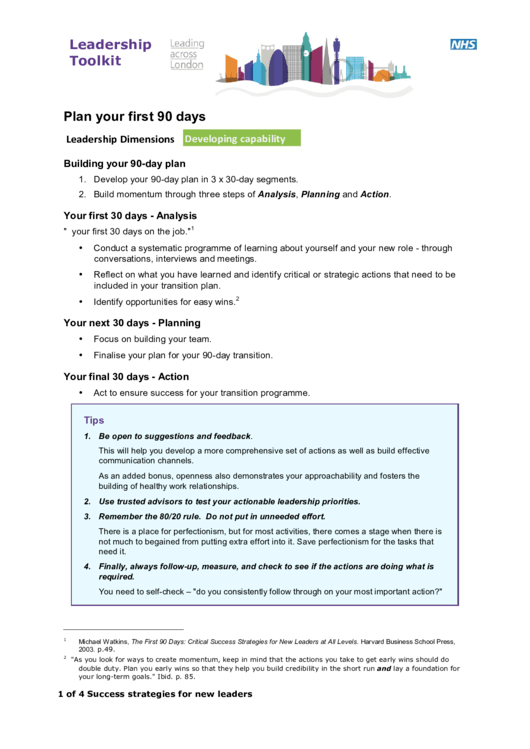 Leadership Toolkit - Analysis, Planning And Action Printable pdf
