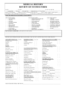 Medical History Review Of System Form Printable pdf