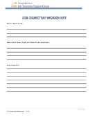 Job Objective Worksheet
