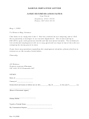 Verification Of Employment Letter Template