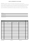 Rental Property Inventory Printable pdf