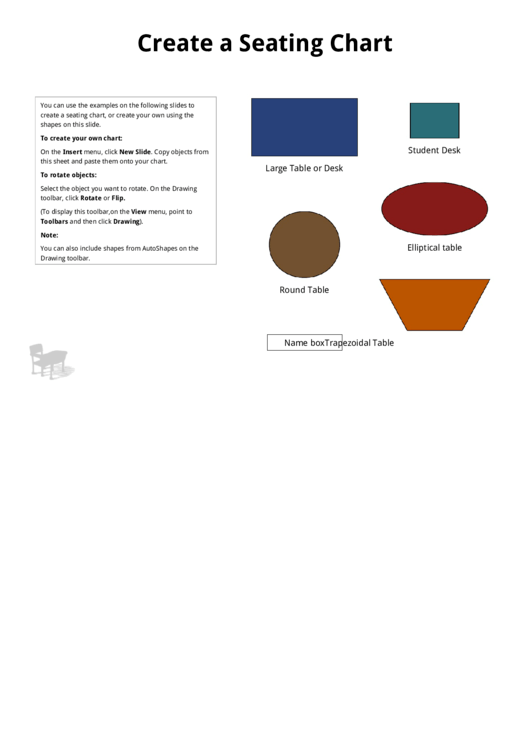 Create A Seating Chart Printable pdf