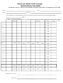 Hobart And William Smith Colleges Security Hourly Time Sheet