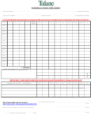 Tulane Bi Weekly Staff Time Sheet Printable pdf