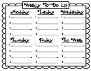Weekly To Do List