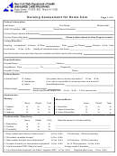 Nursing Assessment For Home Care Form Printable pdf