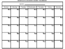 Month-at-a-glance Blank Calendar Template