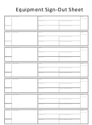 Equipment Sign-out Sheet Template