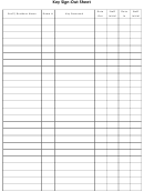 Key Sign-out Sheet Template