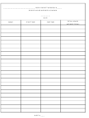 Service Hours Worked Spreadsheet Template