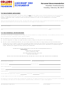 Personal Recommendation Printable pdf