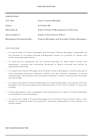 Senior Finance Manager Job Description Printable pdf
