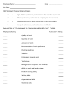 Employee Evaluation Form (sample )