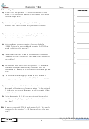 Examining Y = Kx Worksheet With Answer Key