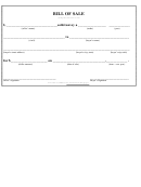 Bill Of Sale Form (fillable)