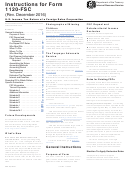 Instructions For Form 1120-Fsc - 2016 Printable pdf