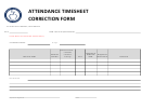 Attendance Timesheet Correction Form