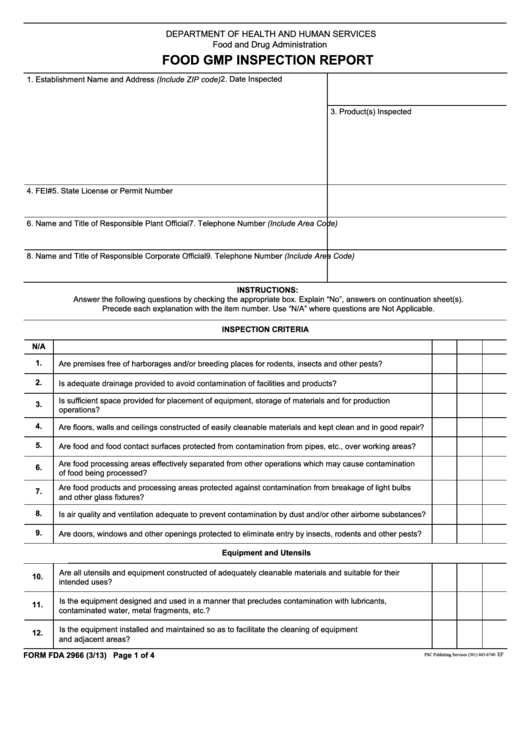 fillable-form-fda-2966-food-gmp-inspection-report-printable-pdf-download