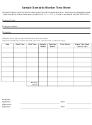 Sample Domestic Worker Time Sheet