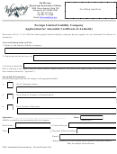 Foreign Limited Liability Company Application For Amended Certificate Of Authority - Wyoming Secretary Of State - 2015