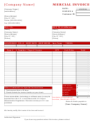 Mercial Invoice Template