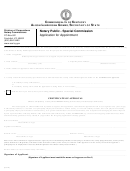 Notary Public - Special Commission Application For Appointment