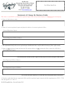Fillable Statement Of Change By Business Entity - Wyoming Secretary Of State Printable pdf