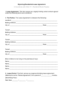 Fillable Wyoming Residential Lease Agreement Template Printable pdf