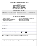 Fillable Employee Suggestion Form Printable pdf