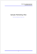 Sample Marketing Plan Template Printable pdf