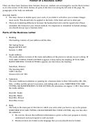 Format Of A Business Letter