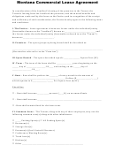 Montana Commercial Lease Agreement Template