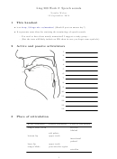 Ling 200 Week 2: Speech Sounds Questionnaire Form Printable pdf