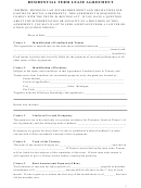 Residential Term Lease Agreement Template