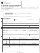 Form Mv-1l - Application For Lessee Information