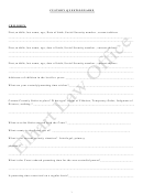 Custody Questionnaire