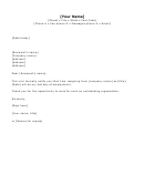 Employment Resignation Letter Template