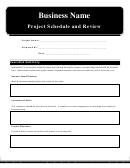 Project Schedule And Review